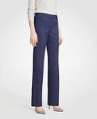 Ann Taylor The Straight Leg Pant In Textured Stretch