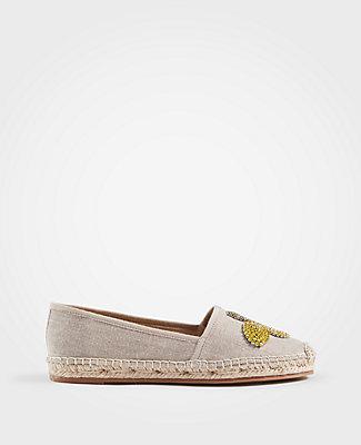 Ann Taylor Izzie Lemon Stone Espadrilles