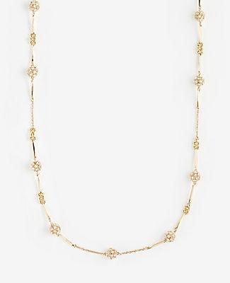 Ann Taylor Pave Fireball Station Necklace