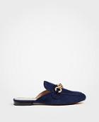 Ann Taylor Camilla Suede Chained Loafer Slides
