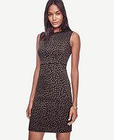 Ann Taylor Spotted Jacquard Sheath Dress