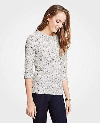 Ann Taylor Marled 3/4 Sleeve Top