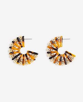 Ann Taylor Tortoiseshell Print Sunburst Earrings