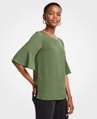 Ann Taylor Boatneck Flare Sleeve Top