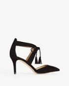 Ann Taylor Carson Suede Tassel Pumps