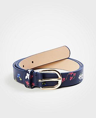 Ann Taylor Savannah Floral Leather Belt