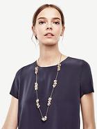Ann Taylor Pearlized Bubble Chain Necklace
