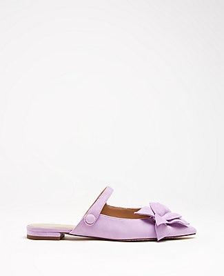 Ann Taylor Amabel Flower Suede Slides