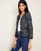 Ann Taylor Gilded Button Tweed Jacket