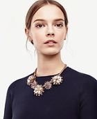 Ann Taylor Crystal Sequin Floral Necklace