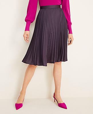 Ann Taylor Pleated Midi Skirt
