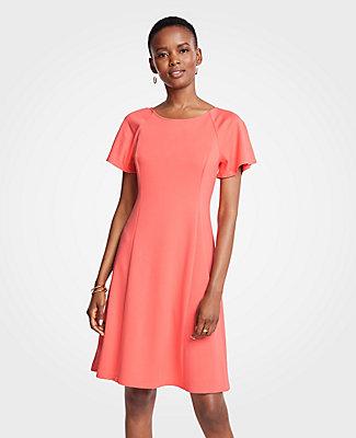 Ann Taylor Short Sleeve Flare Dress