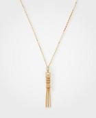 Ann Taylor Crystal Snake Chain Pendant Necklace