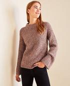 Ann Taylor Ribbed Mock Neck Sweater