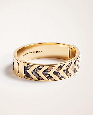 Ann Taylor Chevron Tortoiseshell Print Bracelet