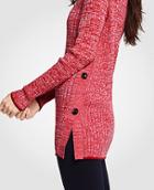 Ann Taylor Marled Side Button Sweater