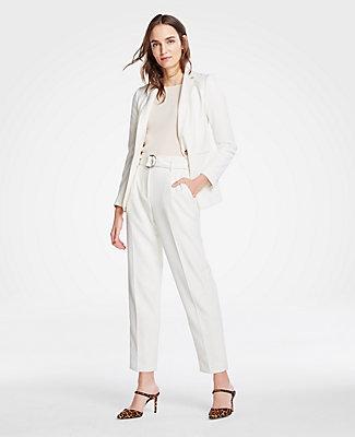 Ann Taylor Belted Pleated Pants