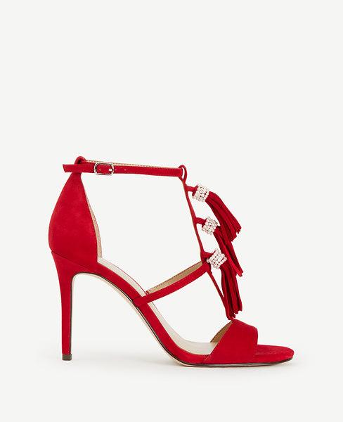 Ann Taylor Adina Fringe Suede Pumps