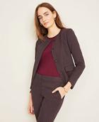 Ann Taylor The Crew Neck Jacket In Pindot