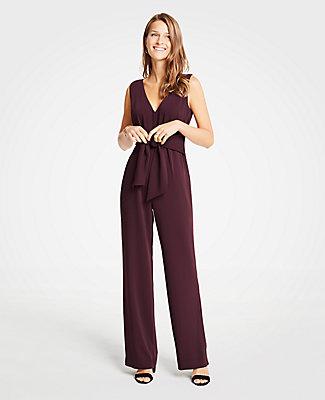 Ann Taylor Tie Front Jumpsuit