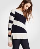 Ann Taylor High Contrast Striped Sweater
