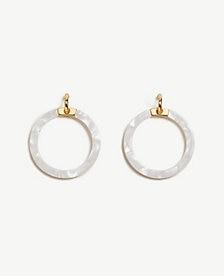 Ann Taylor Marbleized Statement Hoop Earrings