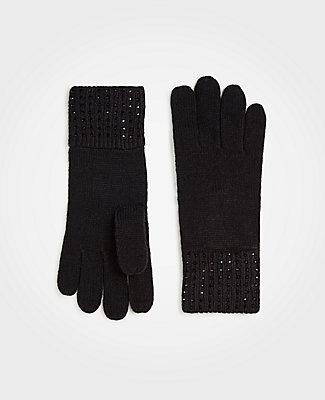 Ann Taylor Embellished Knit Gloves