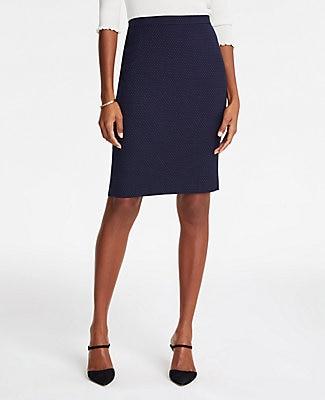 Ann Taylor Pindot Pencil Skirt