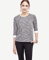 Ann Taylor Tweed Cuffed Topper