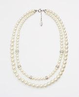 Ann Taylor Double Strand Pearlized Necklace
