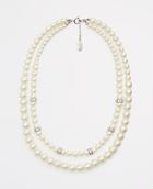 Ann Taylor Double Strand Pearlized Necklace