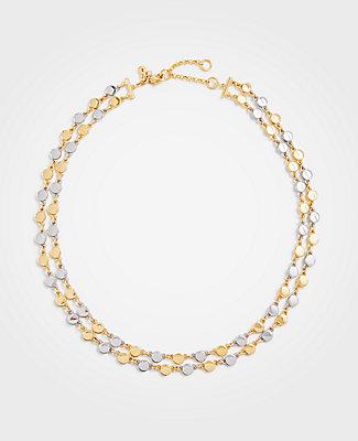 Ann Taylor Metallic Circle Necklace