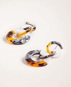 Ann Taylor Triple Ring Tortoiseshell Print Earrings