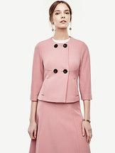 Ann Taylor Textured Double Breasted Jacket