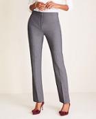 Ann Taylor The Straight Pant In Grey Bi-stretch