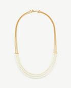 Ann Taylor Pearlized Strand Necklace