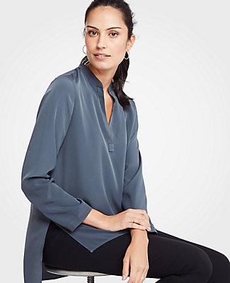 Ann Taylor Stitched V-neck Tunic