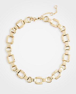 Ann Taylor Square Metallic Necklace