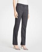 Ann Taylor The Straight Leg Pant In Fine Crosshatch