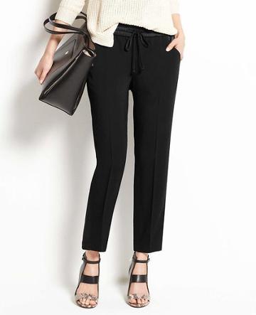 Ann Taylor Crepe Drapey Drawstring Pants