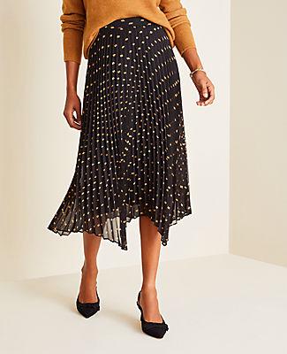 Ann Taylor Geo Pleated Full Skirt