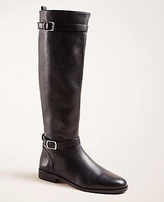 Ann Taylor Adalia Buckle Leather Boots