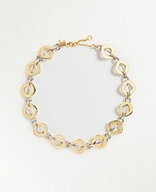 Ann Taylor Mixed Metal Geo Necklace