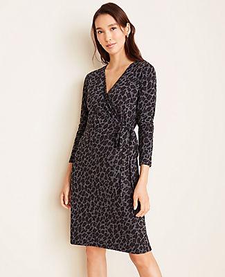 Ann Taylor Snake Print Wrap Dress