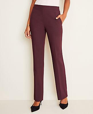 Ann Taylor The Side-zip Straight Pant In Bi-stretch