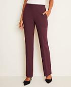 Ann Taylor The Side-zip Straight Pant In Bi-stretch
