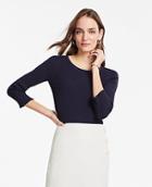 Ann Taylor 3/4 Sleeve Perfect Pullover