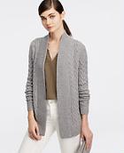 Ann Taylor Cable Open Cardigan