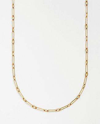 Ann Taylor Rectangle Chain Link Necklace