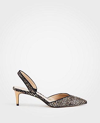 Ann Taylor Elora Tweed Slingback Pumps